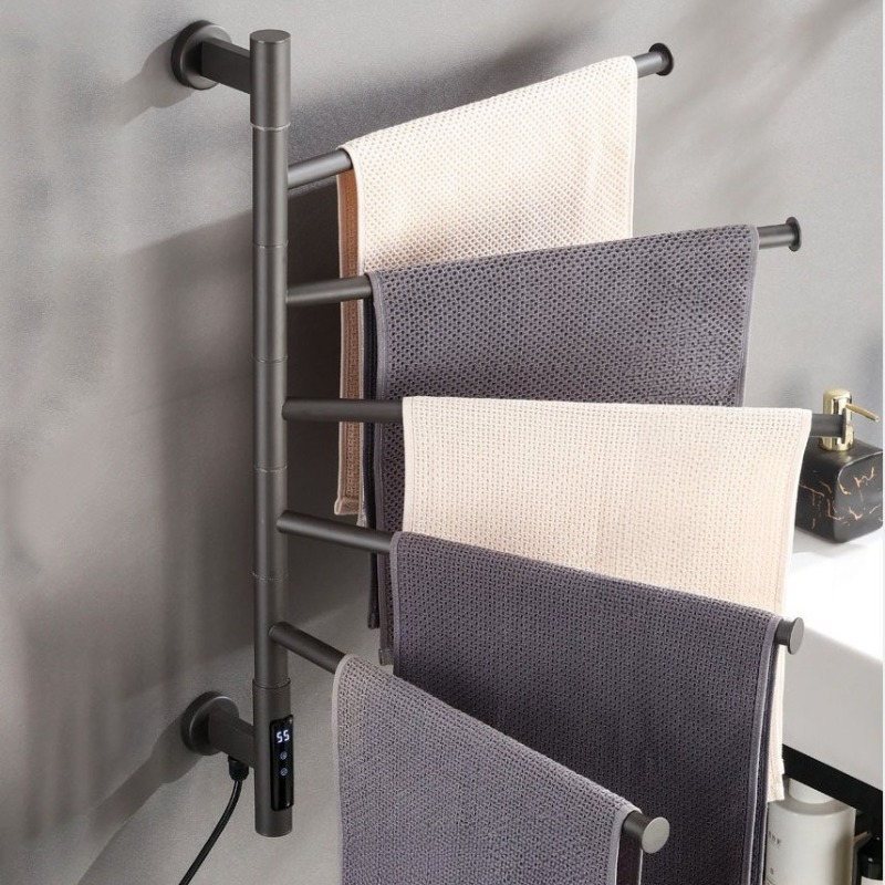 Towel Warmer Electric - Rotatable Bathroom Towel Warmer Stainless Steel