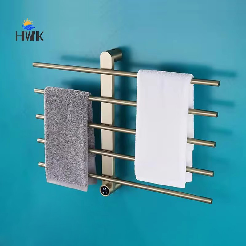 Towel Warmer Electric - Bathroom Equipment Brushed Gold Towel Dryer