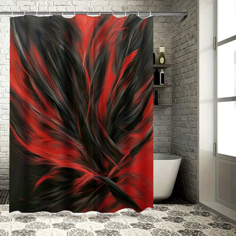 Red and Black Abstract Print S - Home Decor Bathroom Ideas ulasan dan harga