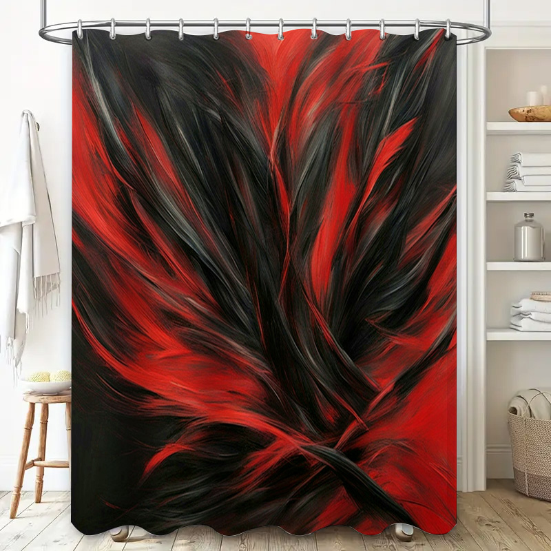 Red and Black Abstract Print S - Home Decor Bathroom Ideas ulasan dan harga