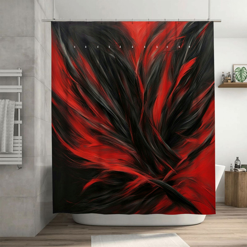 Red and Black Abstract Print S - Home Decor Bathroom Ideas ulasan dan harga