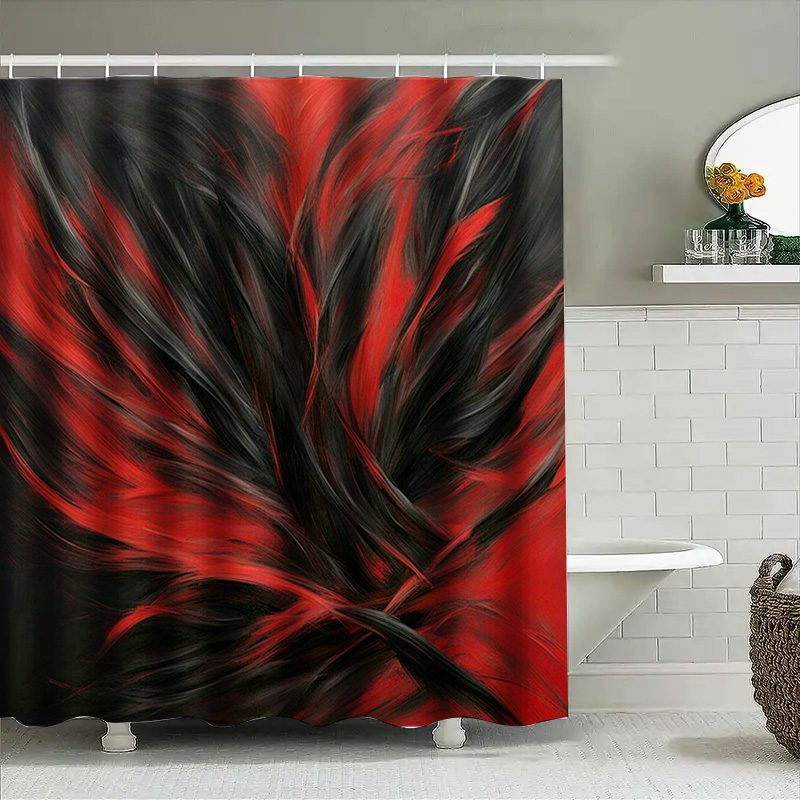 Red and Black Abstract Print S - Home Decor Bathroom Ideas ulasan dan harga
