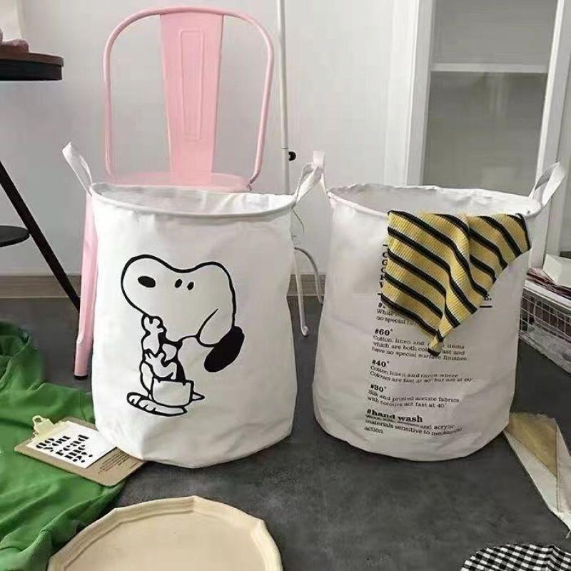 Snoopy Cotton Fabric Laundry H - Home Edit Bathroom Organizer ulasan dan harga