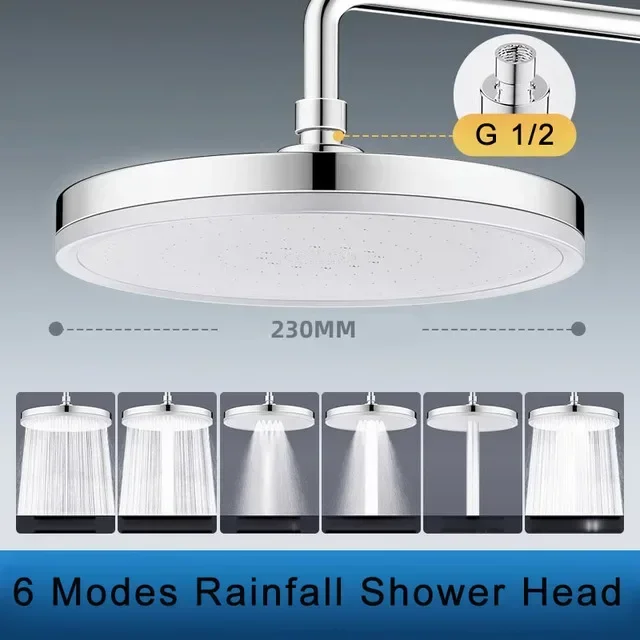 New 6 Modes Big Panel Large Fl - Home Bathroom Taps ulasan dan harga