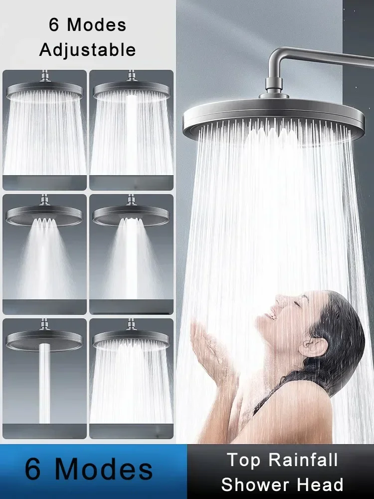 New 6 Modes Big Panel Large Fl - Home Bathroom Taps ulasan dan harga