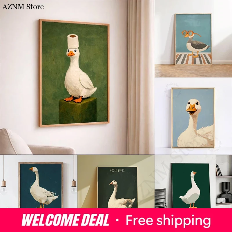 Duck Goose Poster, Funny Bathr - Home Decor Bathroom Ideas ulasan dan harga