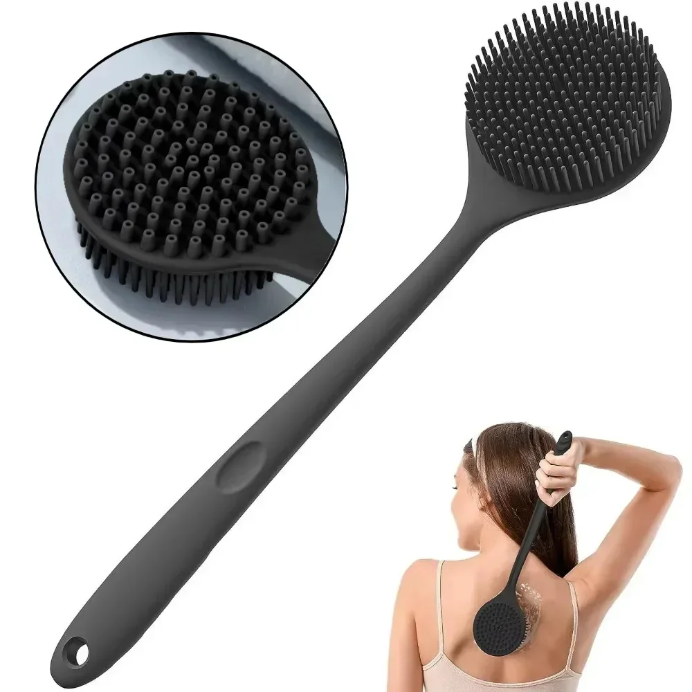 Silicone Long Handle Shower Br - Home Bathroom Cleaning Machine ulasan dan harga