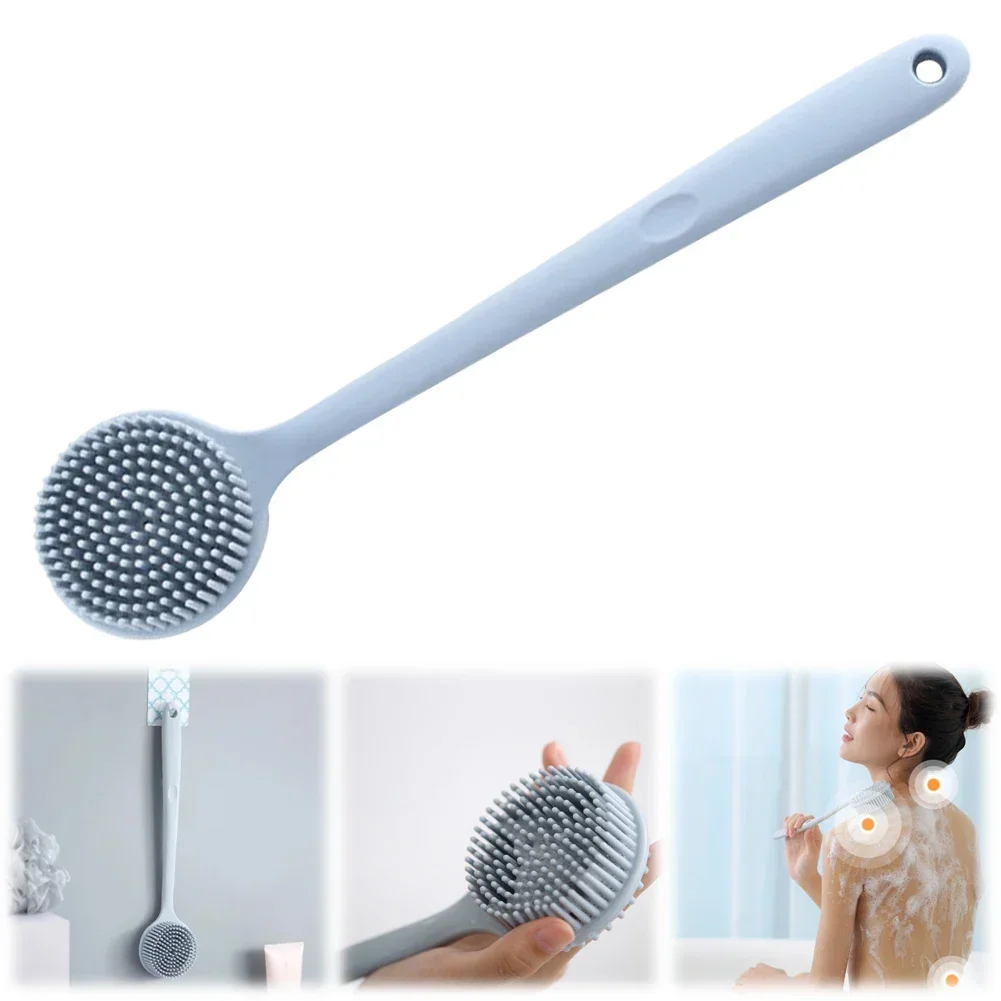 Silicone Long Handle Shower Br - Home Bathroom Cleaning Machine ulasan dan harga