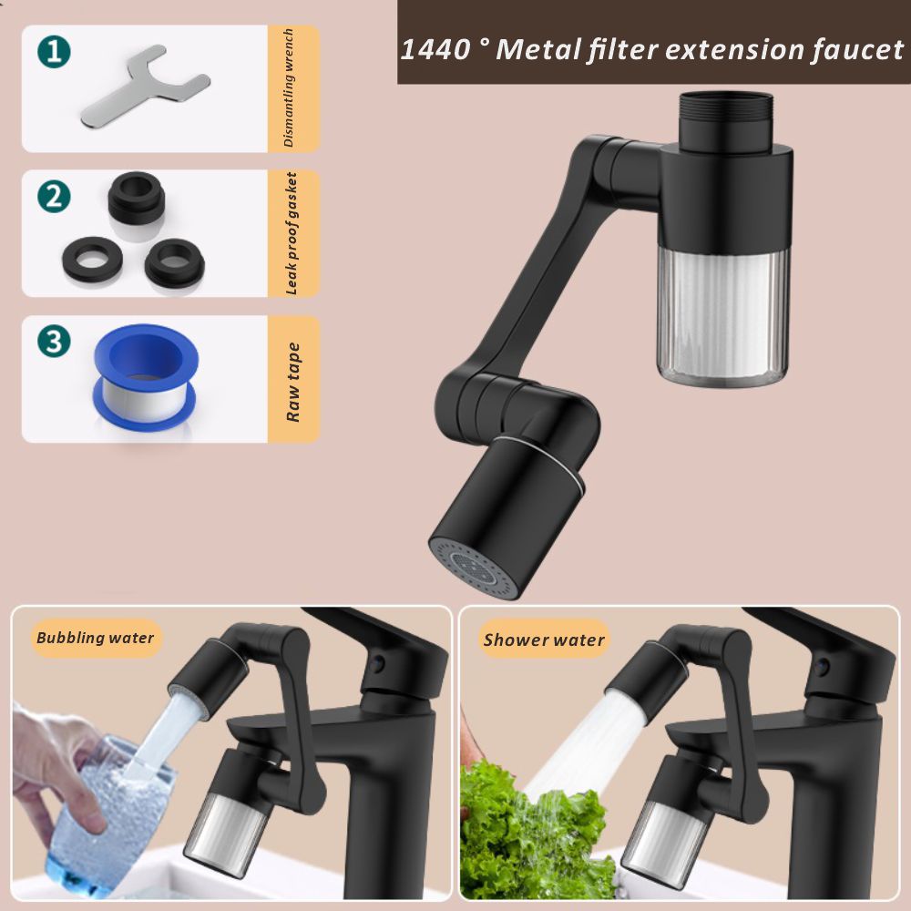 New Black 1440° Rotatable with - Home Bathroom Taps ulasan dan harga