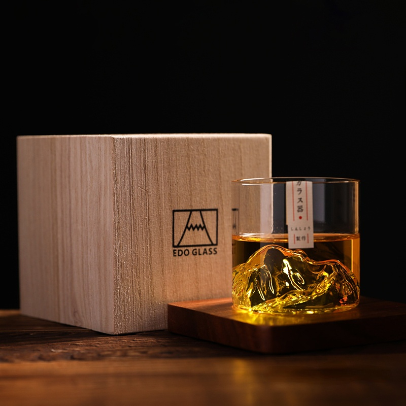 Japan 3D Mountain Whiskey Glas - Yamazaki Home Bathroom Storage ulasan dan harga