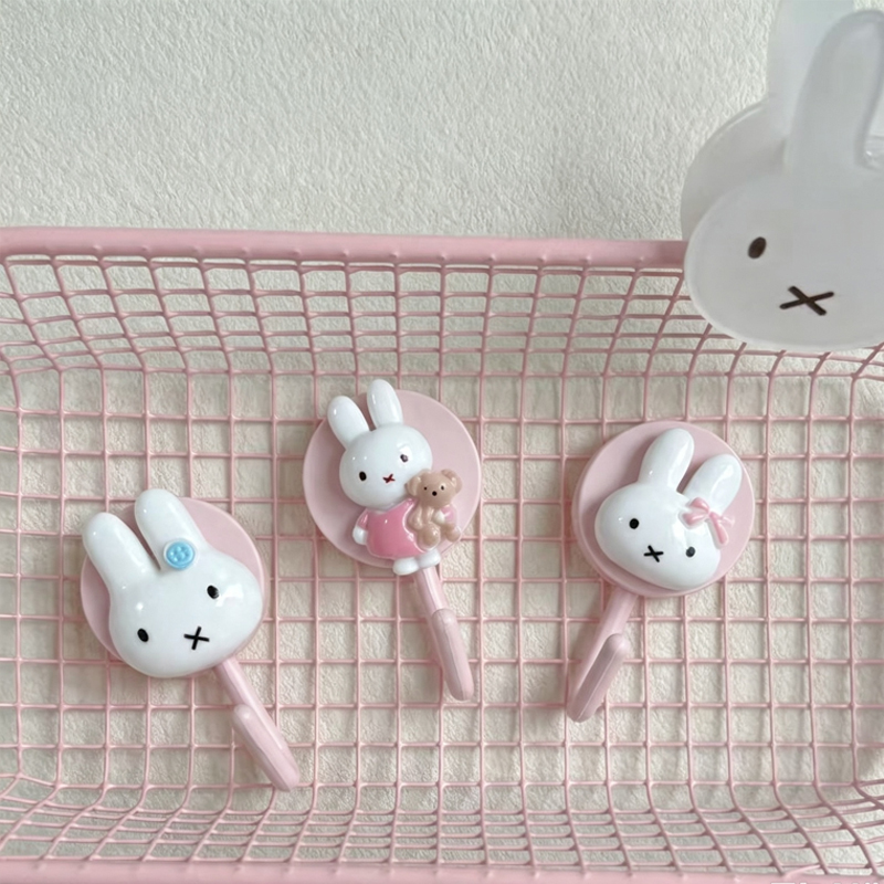 Cute Miffy Self Adhesive Hook  - Home Edit Bathroom Organizer ulasan dan harga