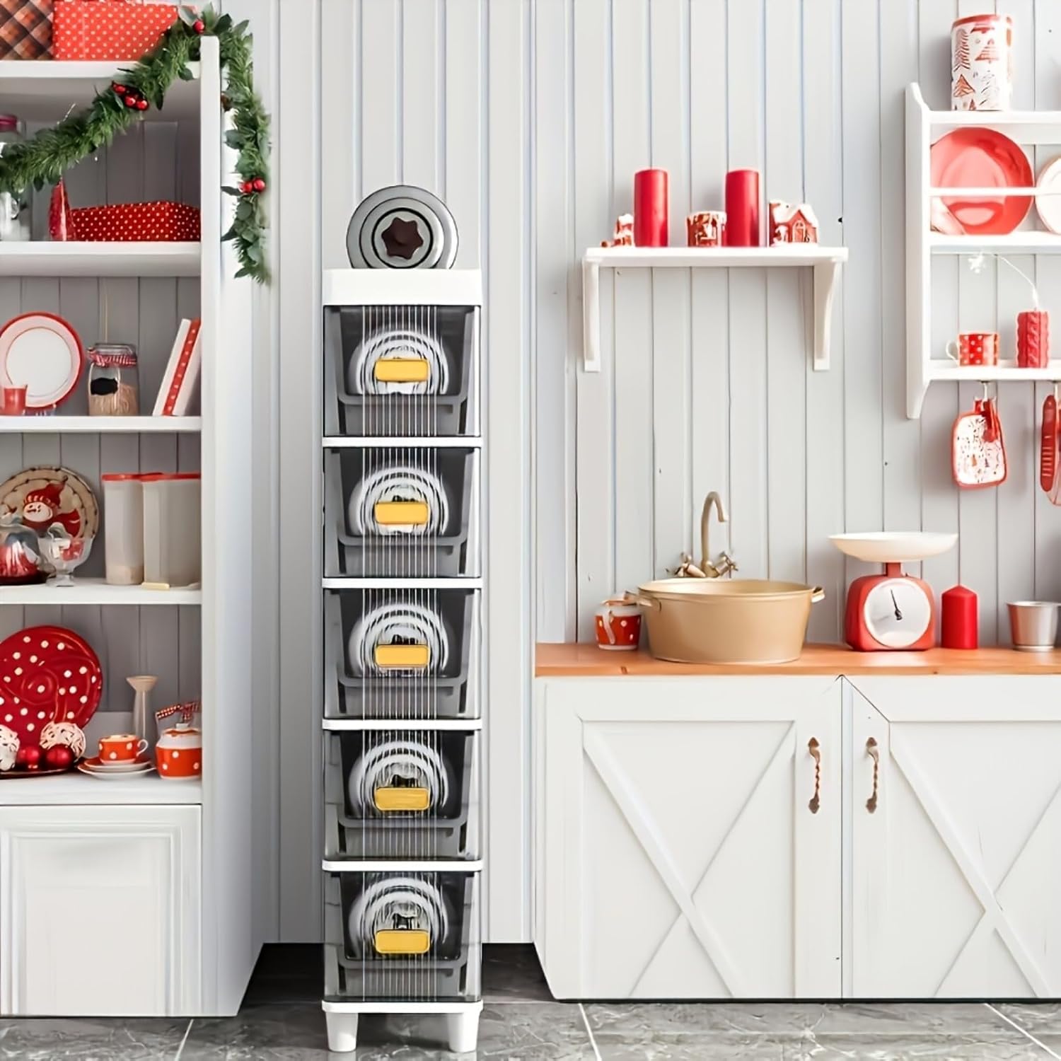 5-tier ultra-slim plastic stor - Next Home Bathroom Unit ulasan dan harga
