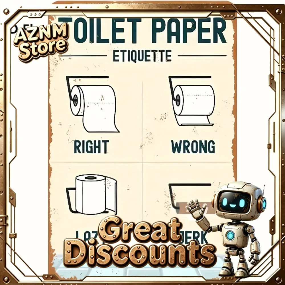 Toilet Paper Etiquette Sign 2D - Home Bathroom Etiquette ulasan dan harga