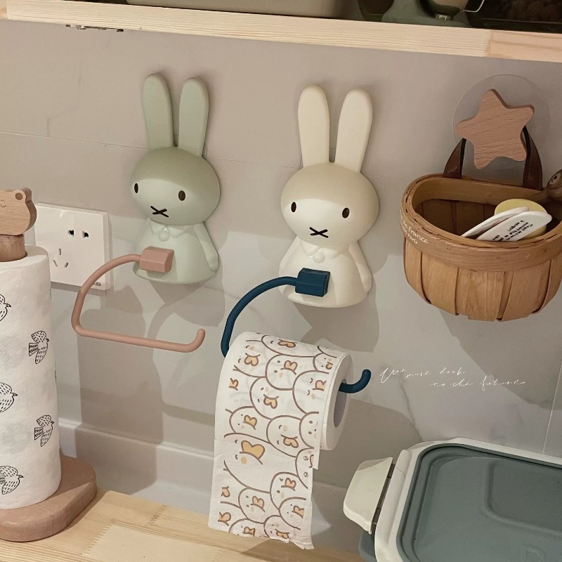 Kawaii Miffy Toilet Paper Rack - Home Edit Bathroom Organizer ulasan dan harga
