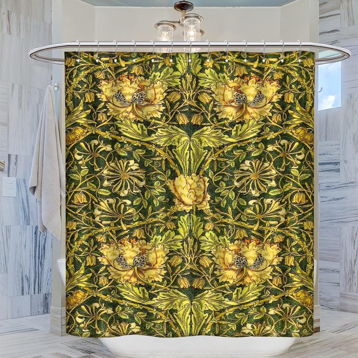 Waterproof Botanical Shower Cu - Home Decor Bathroom Ideas ulasan dan harga