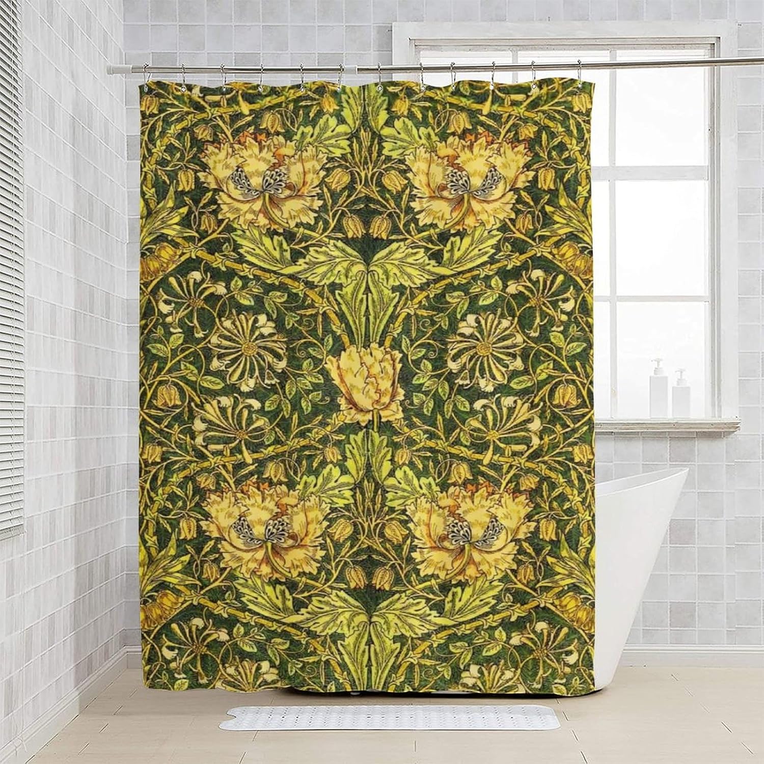 Waterproof Botanical Shower Cu - Home Decor Bathroom Ideas ulasan dan harga