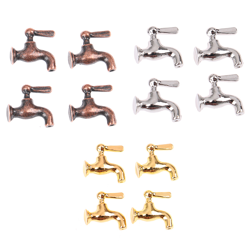 1/2/4/12PCS 1:12 Miniature Met - Home Bathroom Taps ulasan dan harga