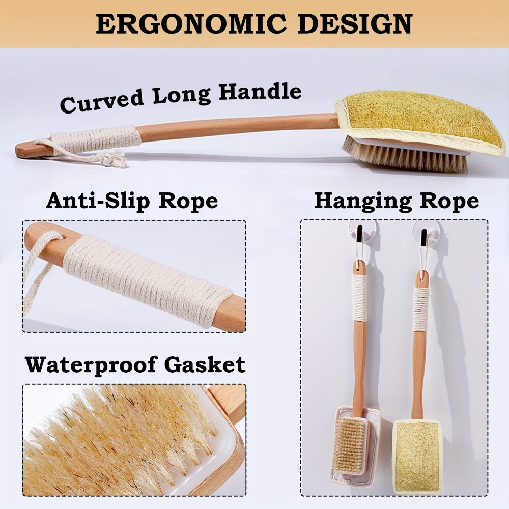 Wood Long Handle Bath Brush Na - Home Bathroom Cleaning Machine ulasan dan harga