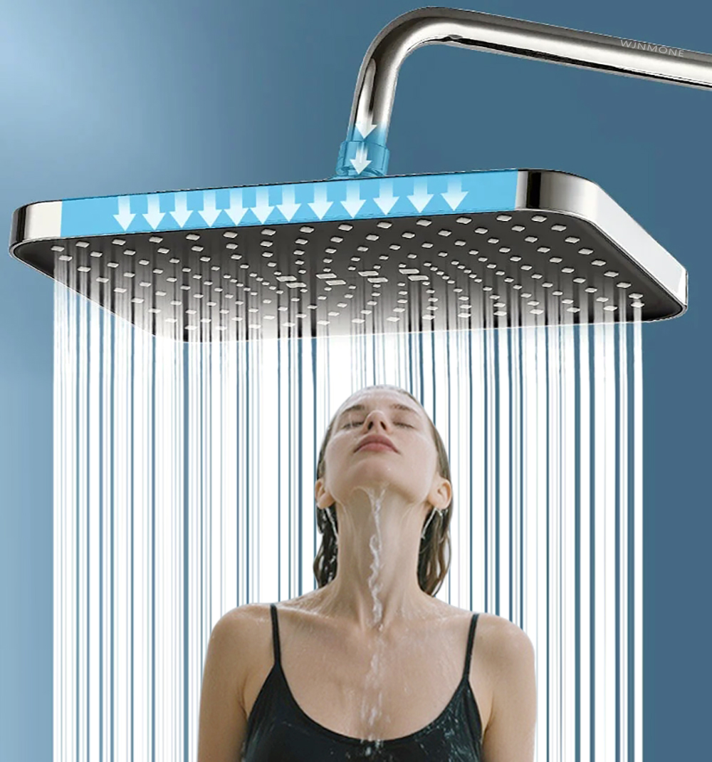 14inch Rainfall Shower Head Ha - Home Bathroom Taps ulasan dan harga