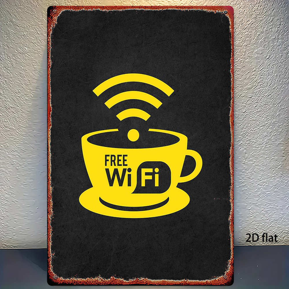 2D Vintage Metal Sign, WiFi Zo - Home Decor Bathroom Ideas ulasan dan harga