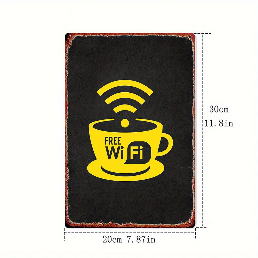 2D Vintage Metal Sign, WiFi Zo - Home Decor Bathroom Ideas ulasan dan harga