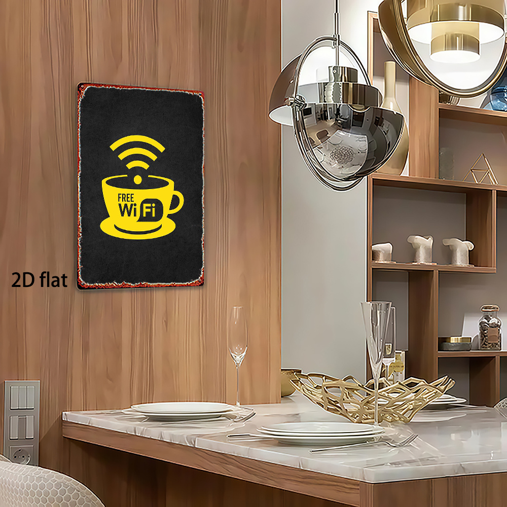 2D Vintage Metal Sign, WiFi Zo - Home Decor Bathroom Ideas ulasan dan harga