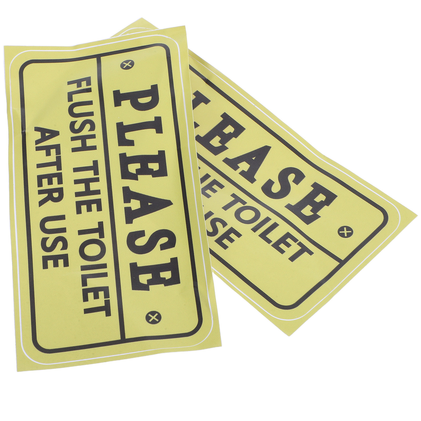 2Pcs Toilet Reminder Decal Wat - Home Bathroom Etiquette ulasan dan harga